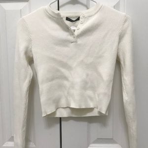 Brandy Melville off white long sleeve sweater